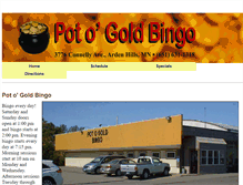 Tablet Screenshot of pot-o-goldbingo.com